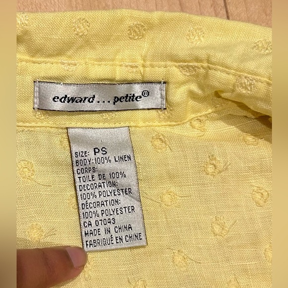 Edward petite yellow summer blouse - Picture 5 of 7